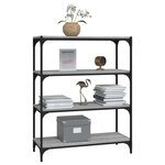 vidaXL Bibliothèque Sonoma gris 80x33x100 cm Bois d'ingénierie acier