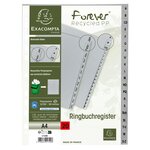 Intercalaires Imprimés Alphabétiques Pp Recyclé Gris A-z (alphabet Allemand) - 20 Positions - A4 - Gris - X 25 - Exacompta