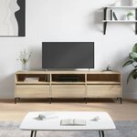 vidaXL Meuble TV chêne sonoma 150x30x44 5 cm bois d'ingénierie