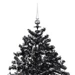 vidaXL Arbre de Noël neigeux avec base de parapluie Noir 190 cm PVC