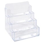 Distributeur De Cartes De Visite 4 Cases - Cristal - X 4 - Exacompta