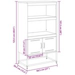 vidaXL Meuble TV anthracite 100 5x39x60 5 cm acier