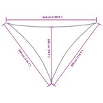 vidaXL Voile de parasol tissu oxford triangulaire 3x3x4 24 m taupe