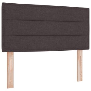 Tête de lit design lignes marron foncé 90 cm en tissu