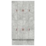 vidaXL Cadre de lit de rangement Gris béton 120x190 cm