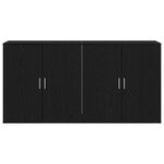 vidaXL Sideboards 2 Pièces Noir Chêne 79x38x80 cm Bois d'ingénierie