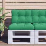vidaXL Coussin de palette vert 60x40x12 cm tissu