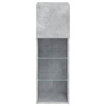 vidaXL Meuble TV avec lumières LED gris béton 30 5x30x90 cm