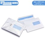 Lot de 50 enveloppes blanches c5 avec fenêtre - gamme courrier+