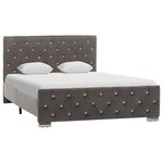vidaXL Cadre de lit sans matelas gris tissu 120x200 cm