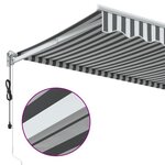 vidaXL Auvent rétractable anthracite/blanc 3x2 5 m tissu et aluminium