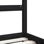 vidaXL Cadre de lit pour enfant noir 80x160 cm bois de pin massif