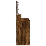 vidaXL Coiffeuse avec LED chêne fumé 80x41x134 5 cm