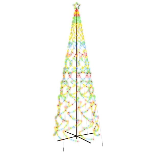 vidaXL Arbre de Noël cône 1400 LED Colorées 160x500 cm