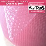 1 rouleau de film bulle d'air largeur 100cm x longueur 50m  - gamme air'roll antistatique