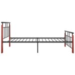 vidaXL Cadre de lit sans matelas métal bois de chêne massif 100x200 cm