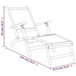 vidaXL Chaises longues d'extérieur et table Acacia massif et textilène