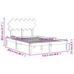 vidaXL Cadre de lit sans matelas blanc 120x200 cm bois de pin massif