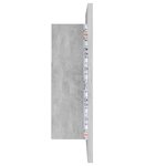 vidaXL Armoire de salle de bain à miroir LED Gris béton Acrylique
