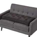 Coussin rehausseur pour canapé en suédine  Noir - HOMESCAPES