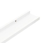 vidaXL Étagères à rebord pour cadre photo 2 Pièces Blanc 80x9x3 cm MDF