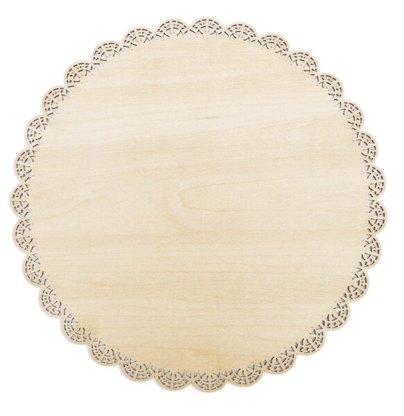 Plat Rond Dentelle Bois Ø 29Cm