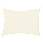 Voile d'ombrage rectangulaire 4 x 6 m toile solaire taud de soleil crème