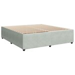 vidaXL Sommier à lattes de lit et matelas Gris clair 200x200cm Velours