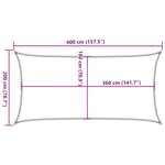 vidaXL Voile d'ombrage 160 g/m² rectangulaire sable 2x4 m PEHD