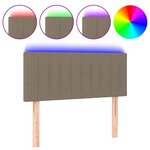 vidaXL Tête de lit à LED Taupe 80x5x78/88 cm Tissu