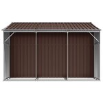 vidaXL Abri de jardin marron 277x279x179 cm acier galvanisé