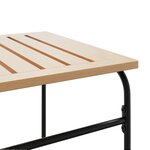 vidaXL Ensemble de meubles de balcon avec coussins 5 Pièces noir acier