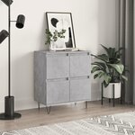 vidaXL Buffet Gris béton 60x35x70 cm Bois d'ingénierie