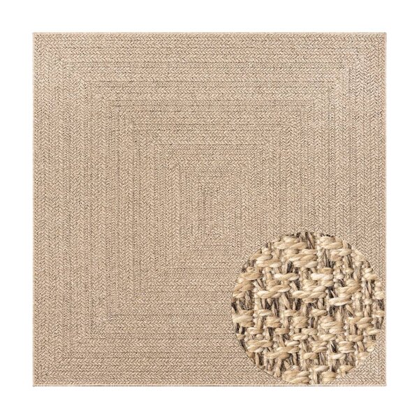 vidaXL Tapis ZIZUR 120x120 cm aspect de jute intérieur et extérieur