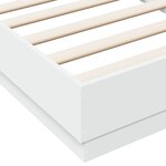 vidaXL Cadre de lit blanc 90x190 cm bois d'ingénierie