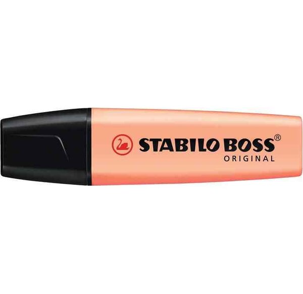 Surligneur BOSS ORIGINAL Pastel Pte Biseautée 2 - 5 mm Pêche pastel STABILO