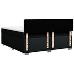 vidaXL Sommier à lattes de lit avec matelas Noir 180x200 cm Tissu