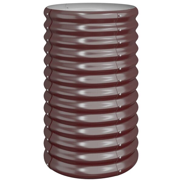 vidaXL Jardinière de jardin Acier enduit de poudre 40x40x68 cm Marron