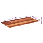 vidaXL Dessus de table bois massif d'acacia 15-16 mm 60x120 cm