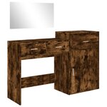 vidaXL Ensemble de coiffeuse 3 Pièces chêne fumé bois d'ingénierie
