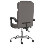 Chaise fauteuil siège pivotante de inclinable de bureau informatique étude similicuir gris 02_0024245