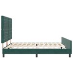 Cadre de lit vidaXL en vert foncé  180x200 cm  velours