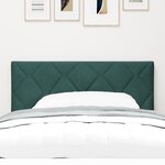vidaXL Tête de lit LED vert foncé Ensemble de 2 Vert foncé Mousse et bois