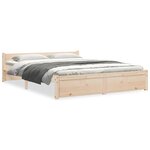 vidaXL Cadre de lit sans matelas bois massif 160x200 cm