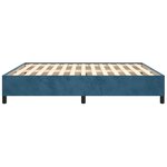 vidaXL Cadre de lit sans matelas bleu foncé 180x200 cm velours