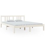 vidaXL Cadre de lit sans matelas blanc bois massif 150x200 cm