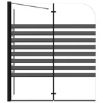 vidaXL Cabine de douche à rayures 120x68x130 cm Verre trempé