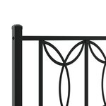 vidaXL Cadre de lit métal sans matelas avec pied de lit noir 160x200cm