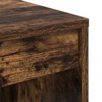 vidaXL Bureau avec rangement Chêne fumé Bois d'ingénierie