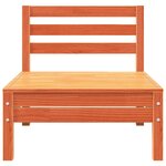 vidaXL Canapé de jardin 3 places cire marron bois de pin massif